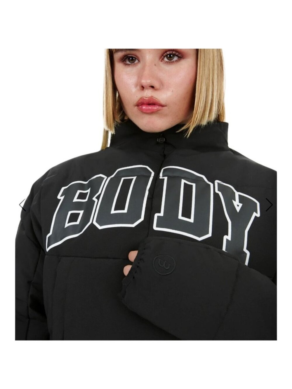 NWT Body By Raven Tracy Camp Oversized Cropped Puffer Pullover Jacket Size Med - Picture 3 of 7
